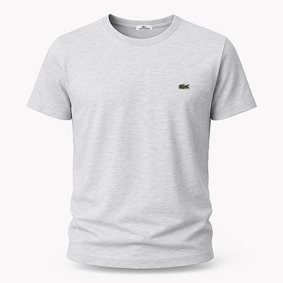 Футболка чоловіча Lacoste класична білий меланж