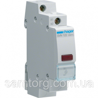 Індикатор LED 230В червоний SVN122 Hager, фото 1
