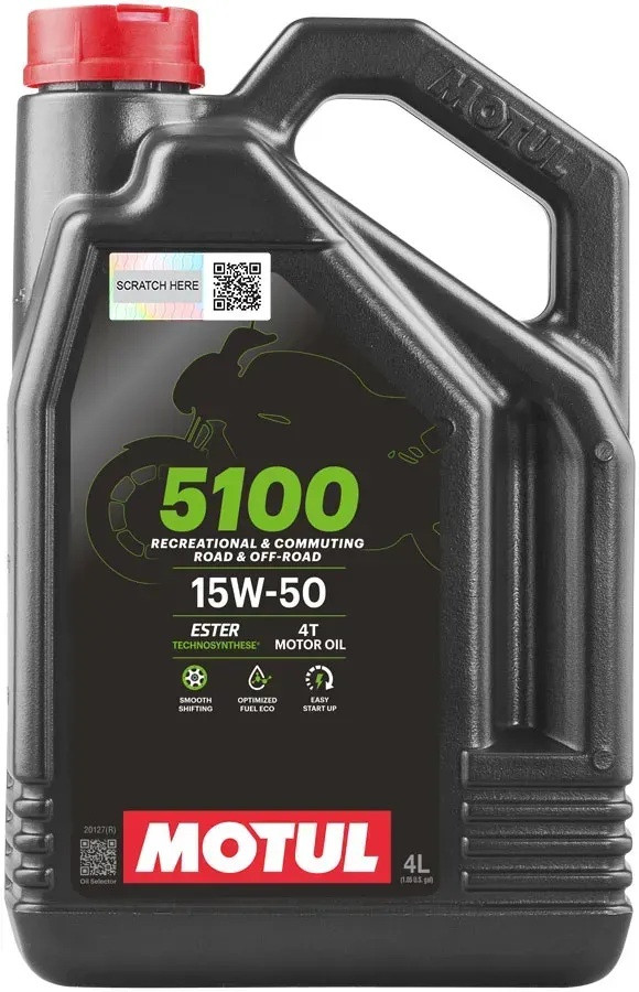 Масло моторне для мотоцикла Motul 5100 4T 15W50, 4л