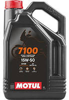 Масло моторне синтетичне для мотоцикла Motul 7100 4T 15W50, 4л