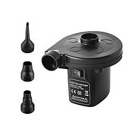 Автомобільний насос для надувних матраців і човнів 3 насадки 12В 75Вт 0.43psi 200л/хв