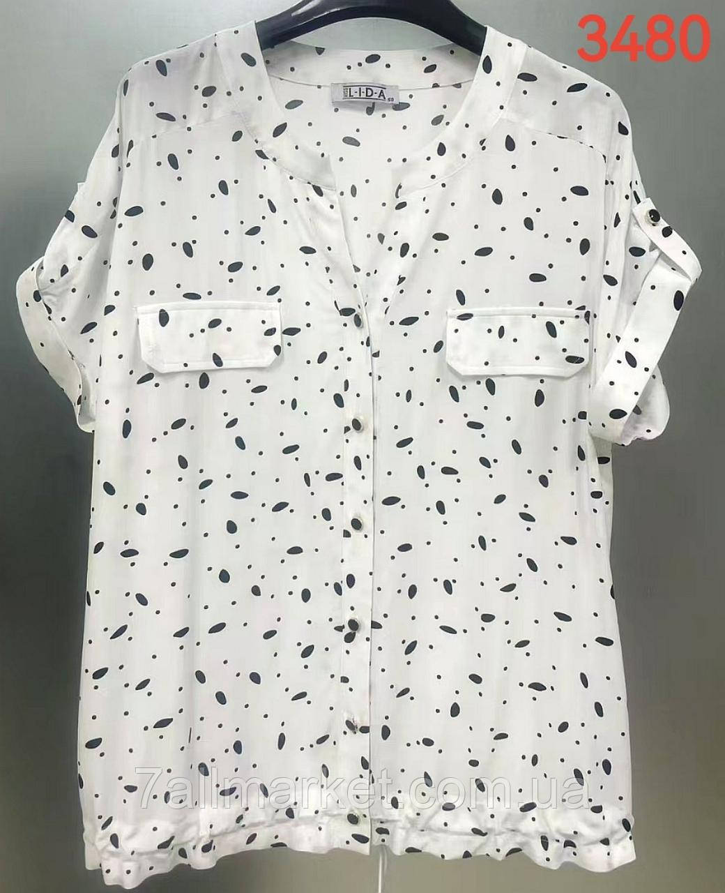 Блузка жіноча стильна, розміри 52-62"LIDA" купити недорого від прямого постачальника