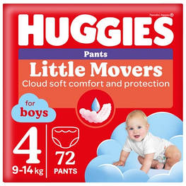 Підгузки Huggies Little Movers/Pants 4 (9-14 кг) Box для хлопчиків 72 шт (5029053564104) - оригінал