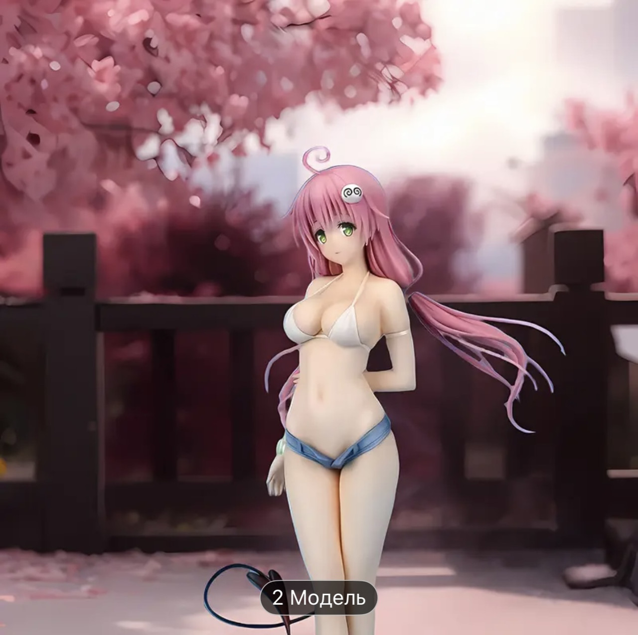 Фігурка статуетка аніме-дівчини з хвостом / 19 см, фото 1