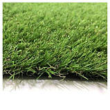 Штучний газон ecoGrass U-20 для ландшафтного дизайну яскраво-зеленого кольору, фото 11