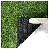 Штучний газон ecoGrass U-20 для ландшафтного дизайну яскраво-зеленого кольору, фото 3