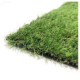 Штучний газон ecoGrass U-20 для ландшафтного дизайну яскраво-зеленого кольору, фото 7