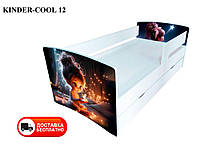 Дитяче ліжко Kinder Cool 12 Фея з шухлядою та захисним бортиком, спальне місце на ламелях