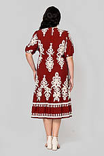 Дуже красива літня сукня з візерунком колір рубіновий, фото 4