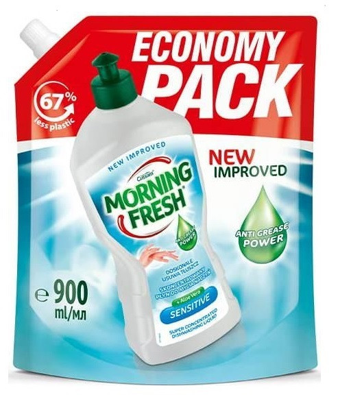 Засіб для миття посуду Morning Fresh Sensitive 900 мл запаска, фото 1