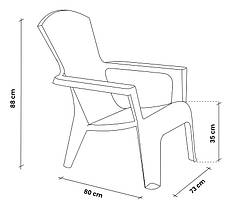 Стілець садовий пластиковий BICA Maryland, білий, фото 5
