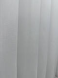Однотонний тюль на основі льон-бамбуку з обтяжувачем. Колір: молочний, фото 6