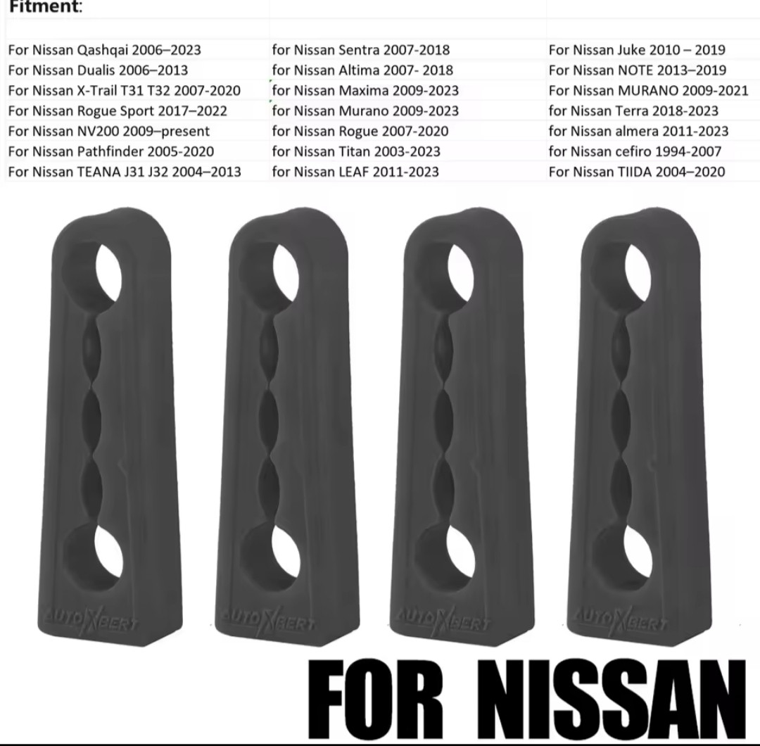 Упори замка дверей Auto bert car dor bamper Nissan (демопфері, гумки), фото 1