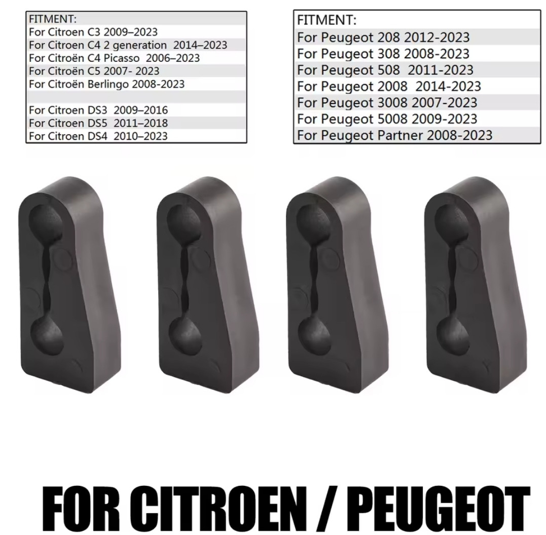 Упори замка дверей Auto bert car dor bamper Citroen / Peugeot (демопфері, гумки), фото 1