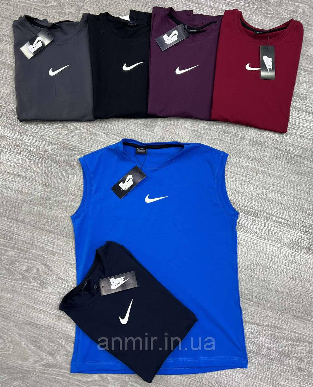Майка чоловіча NIKE кулір пеньє норма 46-54, колір уточнюйте під час замовлення