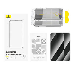 Захисне скло iPhone 16 Pro Max прозоре, Full-View HD Tempered Glass Screen Protector, Baseus (P0045H00) компле