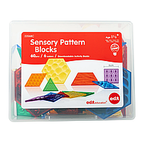 Прозорі сенсорні блоки з візерунками. Edx Education Translucent Sensory Pattern Blocks