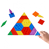 Прозорі сенсорні блоки з візерунками. Edx Education Translucent Sensory Pattern Blocks, фото 10