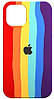 Силіконовий чохол для iPhone 12 Pro / 12 - Rainbow, Різнокольоровий / Червоний, фото 2