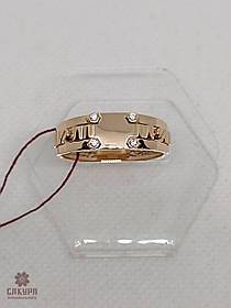 Золотий Перстень зі вставкою цирконій