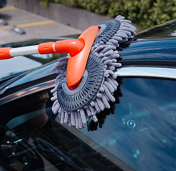 Щітка для миття авто 58-115 см / Телескопічна швабра з мікрофібри  для миття авто без подряпин