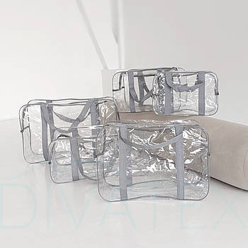 Прозора сумка у пологовий (світло-сірий)