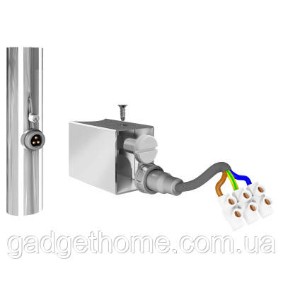 ТОП! Сушарка для рушників MARIO Комплект прихованого підключення під круглий стояк (3.0.0900.0.P) - (gHome), фото 1