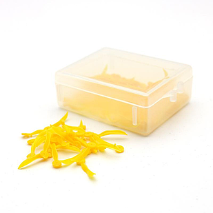 Клинці пластикові анатомічні з отвором ЖОВТІ (M) 100шт Vortex