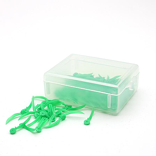 Клинці пластикові анатомічні з отвором ЗЕЛЕНІ (S) 100шт Vortex