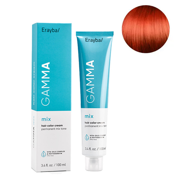 Стійка крем-фарба для волосся Erayba Gamma Mix Tone Haircolor Cream 0/40 Мідний микстон 100 мл