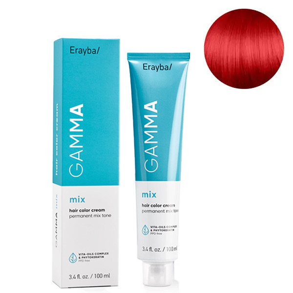 Стійка крем-фарба для волосся Erayba Gamma Mix Tone Haircolor Cream 0/90 Червоний микстон 100 мл