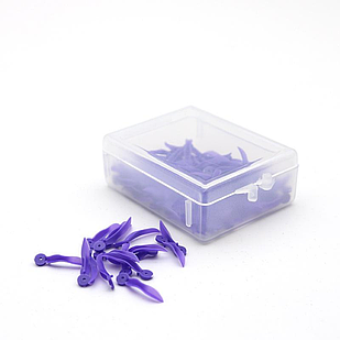 Клинці пластикові анатомічні з отвором ФІОЛЕТОВІ (L) 75шт Vortex