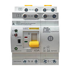Автомат введення резерву UEC 4-полюсний (АВР) (I-II) 4P 63A 220V AVR-4-063