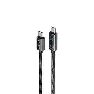 Кабель Type-C to Type-C Havit HV-CB6247 PD100W 5A 2м з LED екраном 27870