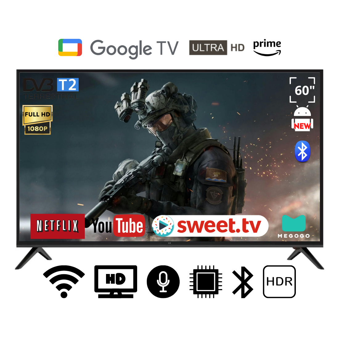 Телевізор LG 60"SmartTV (Android 15.0//WiFi/T2)