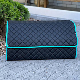Органайзер у багажник, чорний з бірюзовою підкладкою, 65 см, автомобільний органайзер в авто