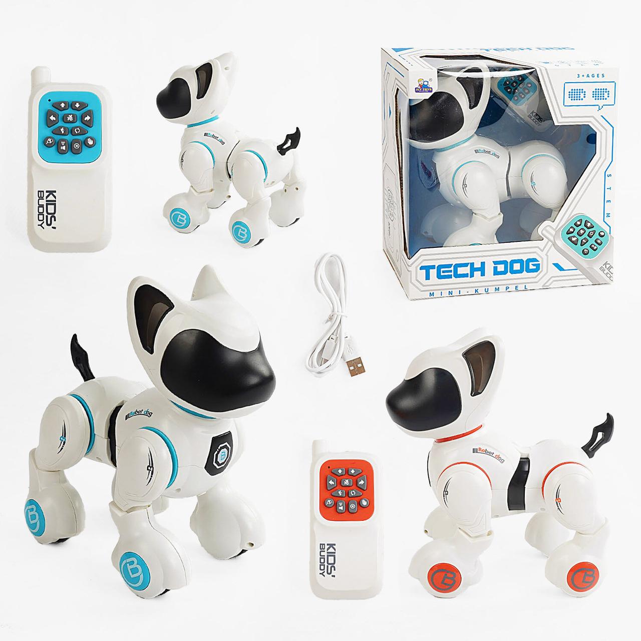 Собачка на радіокеруванні 8006-1 (24/2) 2 кольори, вбудований акумулятор, пульт, підсвічування, звук, фото 1