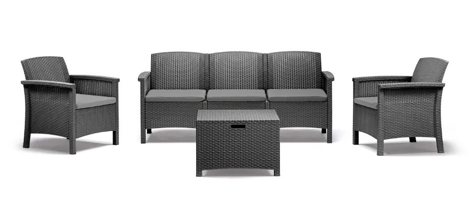 Набір садових меблів BICA Venezia 3, графіт