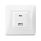 Розетка USB-A + USB-C PD20W біла Videx Binera 28199, фото 2