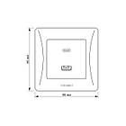 Розетка USB-A + USB-C PD20W чорний графіт Videx Binera, фото 6