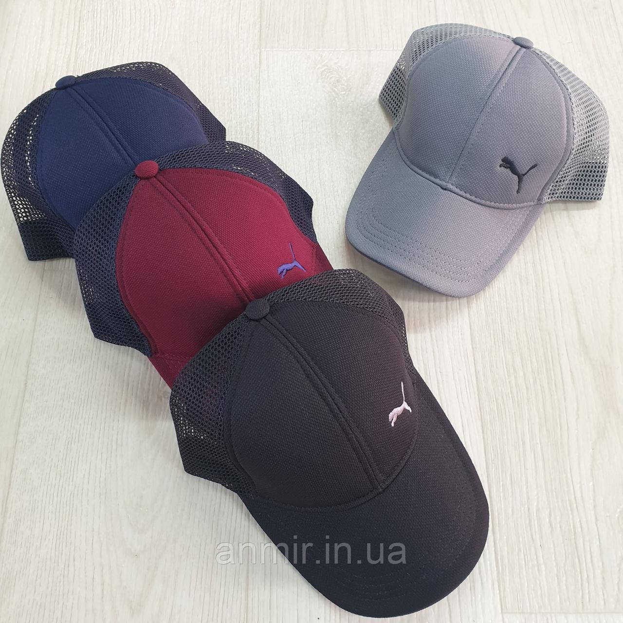 Кепка чоловіча літня PUMA із сіткою котон поліестер 58-60 см, кольору міксом