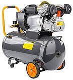 Компресор повітряний масляний  POWERMAT  50 л / 2.2 кВт / 8 бар / 392 л/хв/ V-подібні циліндри, фото 6