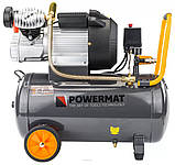 Компресор повітряний масляний  POWERMAT  50 л / 2.2 кВт / 8 бар / 392 л/хв/ V-подібні циліндри, фото 5
