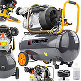 Компресор повітряний масляний  POWERMAT  50 л / 2.2 кВт / 8 бар / 392 л/хв/ V-подібні циліндри, фото 8