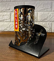 Лампадка мала на сонячній батареї золота 15 см