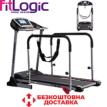 Реабілітаційна бігова доріжка для дому електрична бігова доріжка для схуднення FitLogic T942 чорна