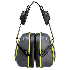 Навушники протишумові PW76 HV з кріпленням до каски, колір сірий/жовтий, SNR 25 дБ