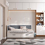 Ліжко дитяче/підліткове 90*190 BROOKLYN /Бруклін Gray/Білий, фото 4