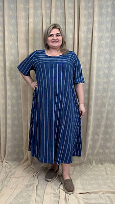 Ошатна легка сукня вільного крою "Диво-3 " 66-68 70-72 74-76, фото 4