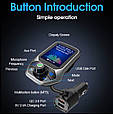 Стерео ФМ модулятор (Bluetooth 5.0 / QC3.0 / TFT 1.8" / AUX out / USB / microSD / Вольтметр / Меню), фото 4